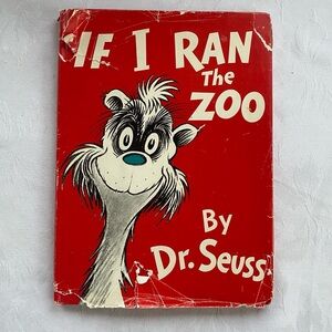 Vintage 1950 Early Printing IF I RAN THE ZOO Dr Seuss Hardcover Dust Jacket